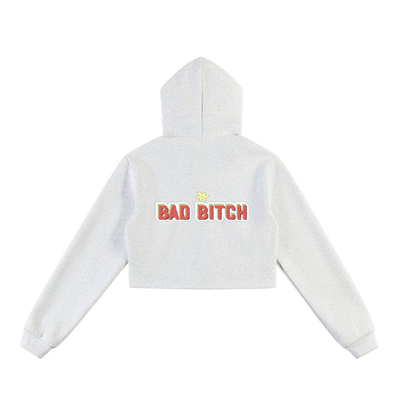 Bad Bitch Cropped Zip-Up Hoodie