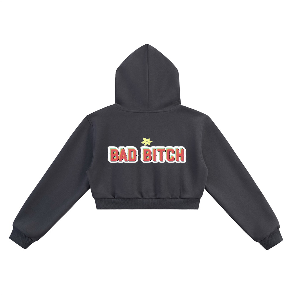 Bad Bitch Cropped Hoodie